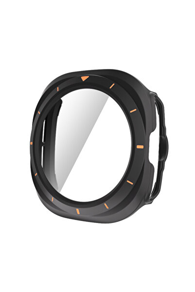 Choice9 ساعة Watch 7 Ultra مقاس 47 مم باللونين الأسود والبرتقالي، مع غطاء حما...