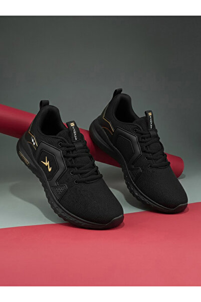 Campus حذاء رياضي أسود منخفض الرقبة برباط