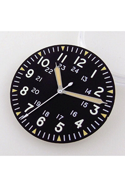 Choice4 مينا ساعة أسود بقطر 33.5 مم، مزود بعقرب واحد، مناسب لحركة NH34 وNH36 ...