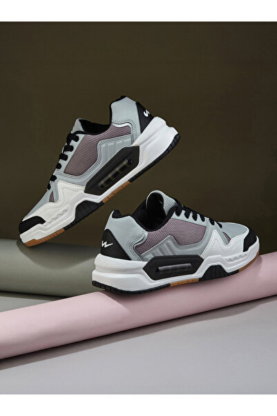 Campus حذاء رياضي رمادي منخفض الرقبة برباط