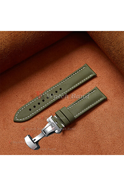 Choice7 20mm Green-White For for Business Sailcloth Watch Strap 18/19/20/21/2...