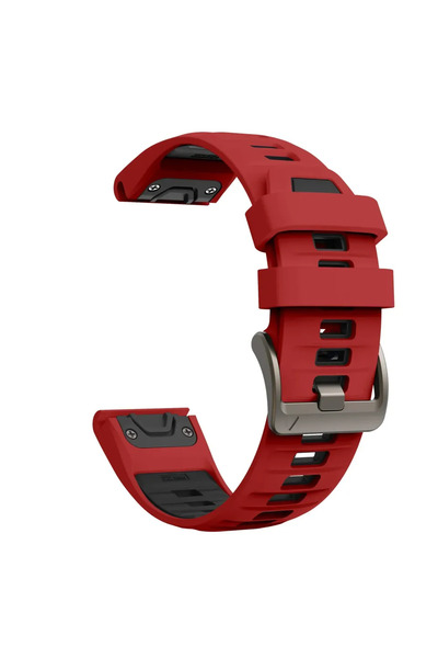 Choice سوار ساعة QuickFit مقاس 22 مم باللونين الأحمر والأسود، متوافق مع ساعات...