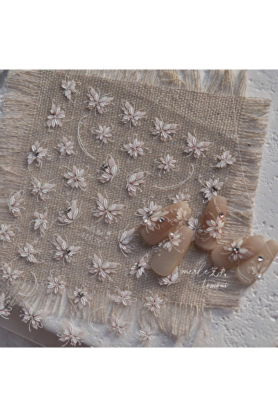 Choice6 ملصق أظافر واحد على شكل زهرة الأقحوان البرية المرصعة بالكريستال، ملصق...