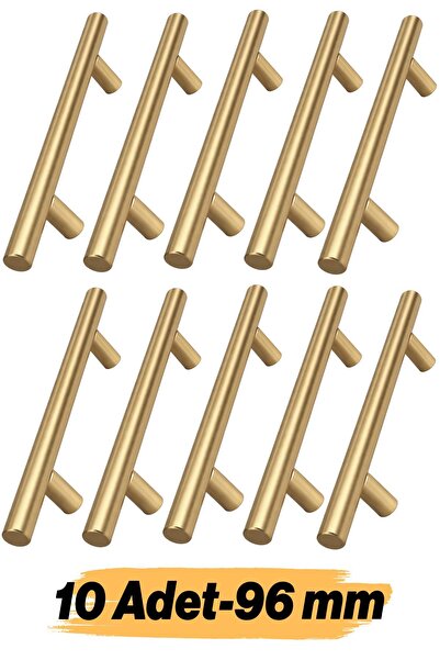 NZB (10 Adet) Soft Altın Metal Mobilya Mutfak Dolap Çekmece Dolabı Kulbu Kulp...