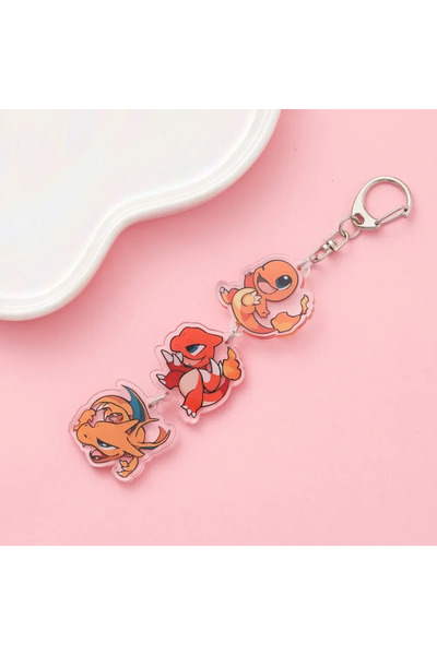 Choice5 حقيبة سلسلة مفاتيح أكريليك من بوكيمون أنيمي بطول 12 سم، تضم شخصيات إي...