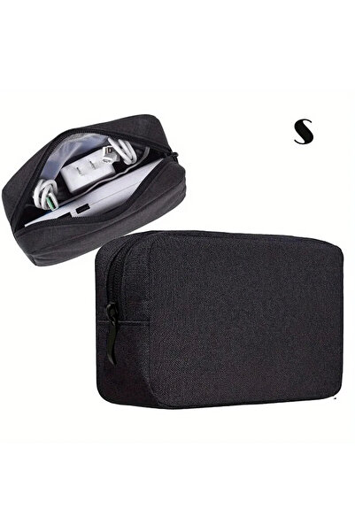 Choice1 حقيبة تخزين سوداء مقاس صغير، قطعة واحدة، منظم أسلاك وكابلات، حقيبة تخ...