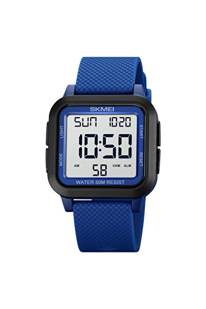 Choice5 ساعة رياضية رجالية من سكيمي، مزودة بإضاءة خلفية زرقاء وبيضاء، وعداد ت...