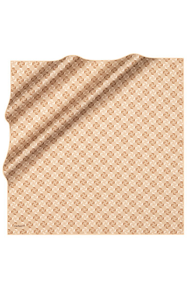 Cacharel Beige 90X90 Silk Twill Scarf