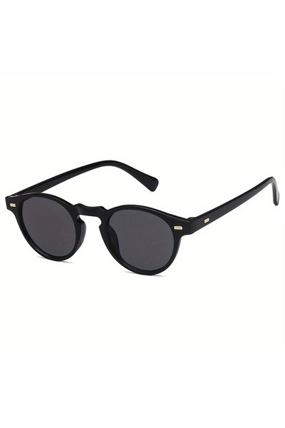 Choice black Retro Round Sunglasses Fashion Rice Nail Box Sunglasses For Men ...