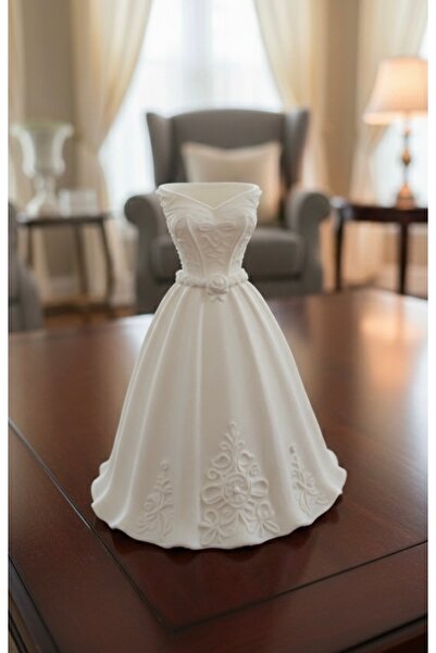 Home Gelinlik Şeklinde Şık Gelin Çiçeği Vazosu