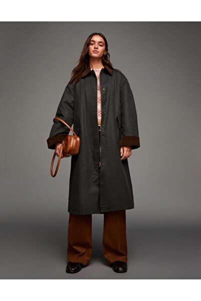 Buti Allbucks Bersh Ka Mulled Look Contrast Collar Coat Abbrs3771