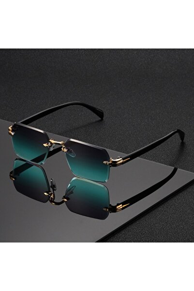 choice2 نظارات شمسية رجالية خضراء بتصميم طيار معدني متدرج، بعدسات متدرجة بالل...