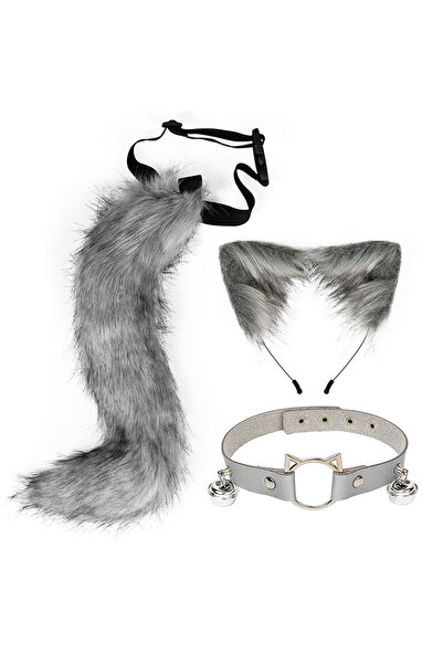 Choice9 طوق شعر لطيف مكون من 3 قطع، طوله 50 سم، بتصميم رقم 12، يتضمن آذان ثعل...