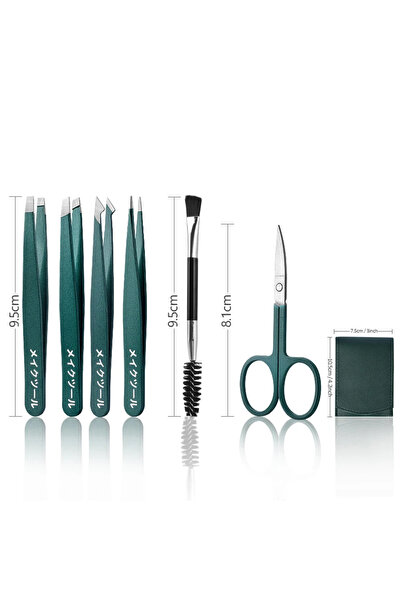 Choice3 مجموعة أدوات تجميل خضراء مكونة من 6 قطع (2/4/6 قطع) من الفولاذ المقاو...