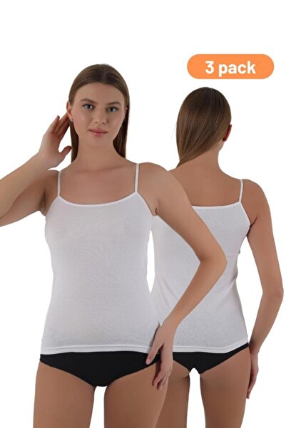 CNT 3 Pack Ribbed Thread Strap Women's Tank Top