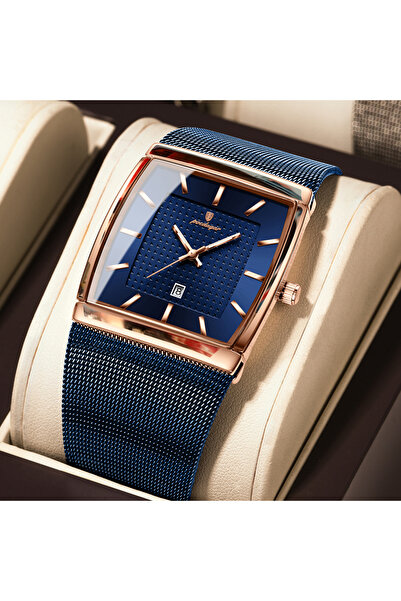 Choice6 ساعة يد رجالية فاخرة من عيار 885، لونها ذهبي وردي وأزرق، مقاومة للماء...