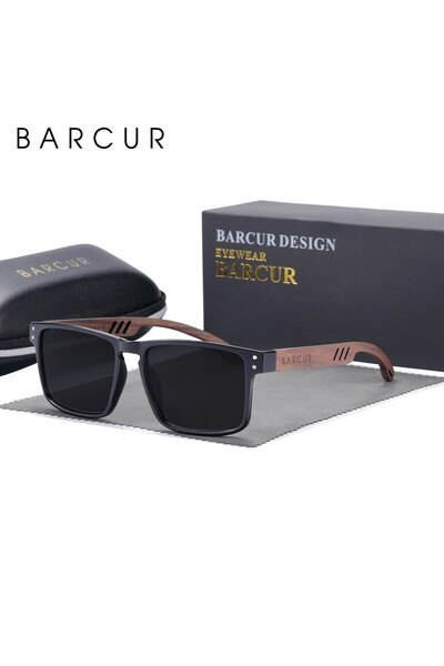 Choice3 نظارات شمسية من باركور بتصميم أصلي باللونين الأسود والرمادي، مصنوعة م...