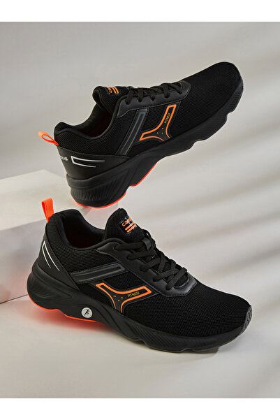 Campus حذاء رياضي أسود منخفض الرقبة برباط