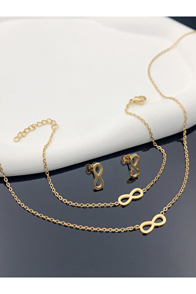 Choice 45cm Light Yellow Gold Color 4-piece Bohemian Women's 18K gold plated ...