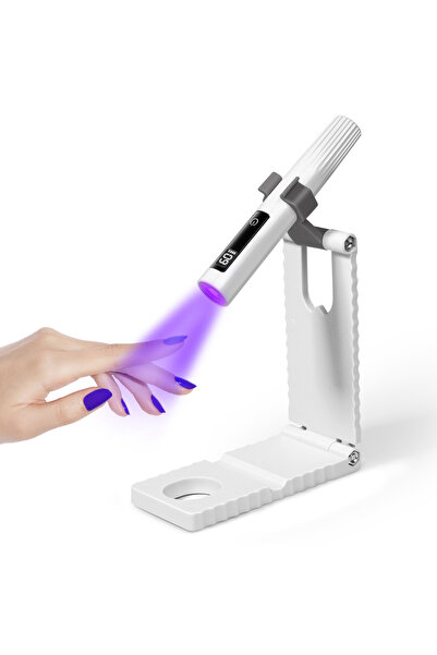 Choice USB MD0071-W Cordless Nail Lamp with Stand Handheld UV Light with LCD ...