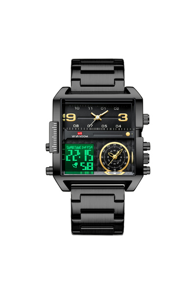 Choice ساعة رجالية جديدة LED موديل 2025، بتصميم عصري مربع، حركة كوارتز مبتكرة...