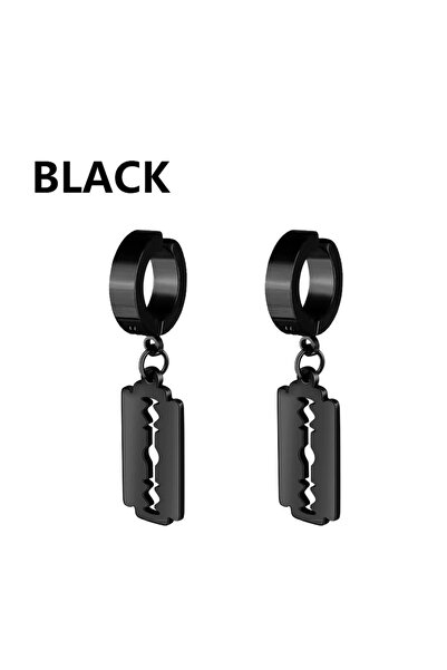 Choice7 D-Black Ear Clip 1Pair Fashion Cross Pendant Ear Clip Non Piercing Ea...