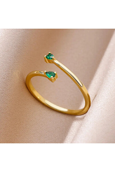 Choice11 resizable JZ5381G-2 Enamel Heart Stainless Steel Rings for Women Col...