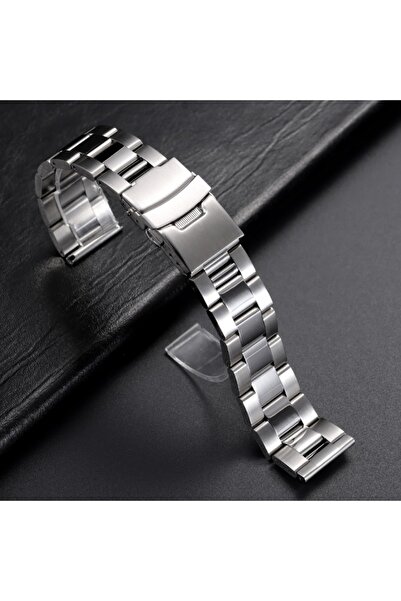 Choice حزام معدني فضي للغوص، مقاس 20 مم، متوفر بأحجام 20/22 مم، 24 مم، 26 مم،...