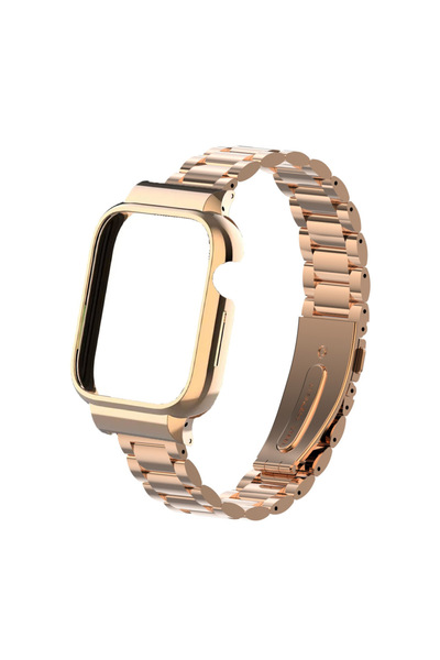 choice2 watch4 rose gold 2in1 Set Stainless Steel Strap and Metal Watch Case ...