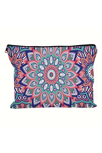 Choice5 حقيبة مستحضرات تجميل عتيقة بنقشة ماندالا، مقاس 18×25 سم، خفيف ، محفظة...