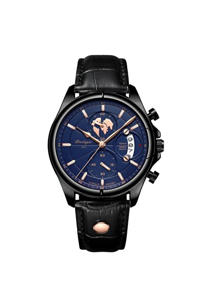 Choice6 ساعة رجالية رياضية كاجوال سوداء وزرقاء من 989، مقاومة للماء، مضيئة، ب...