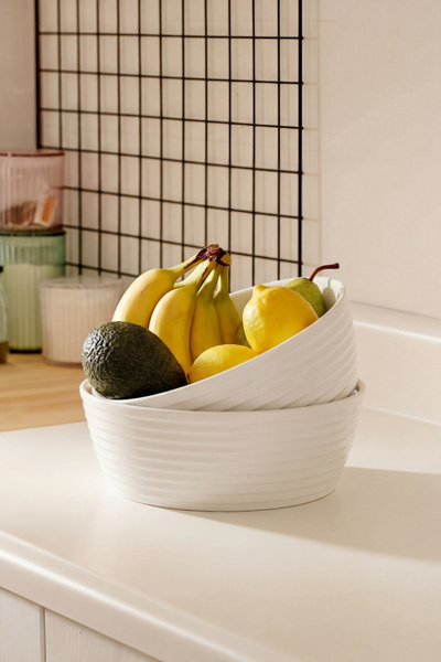 GÖNÜL Porselen Kase 18,5x6,5 cm – Çok Amaçlı Servis / Salata / Meyve Kasesi (...