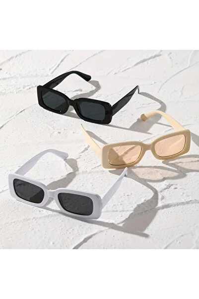 Choice1 نظارات شمسية مربعة عصرية للنساء من C5، 3 قطع، بتصميم Y2K، مناسبة لأجو...