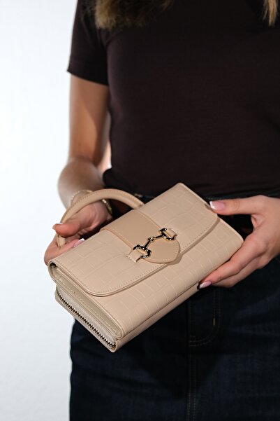 LuviShoes B35113 Beige Women's Card Holder Shoulder Bag