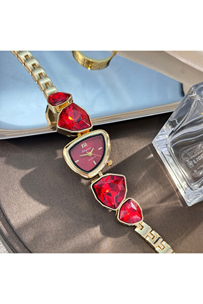 Choice5 ساعة جديدة بتصميم غير منتظم وألوان جديدة، مرصعة بألماس كبير، ساعة فاخ...