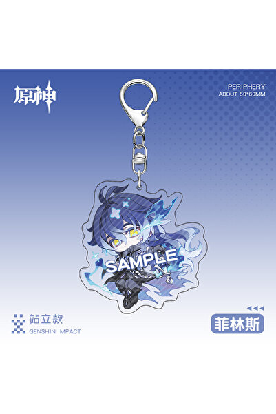 Choice1 سلسلة مفاتيح أكريليك لشخصيات لعبة Genshin Impact، بطول 6 سم تقريبًا، ...