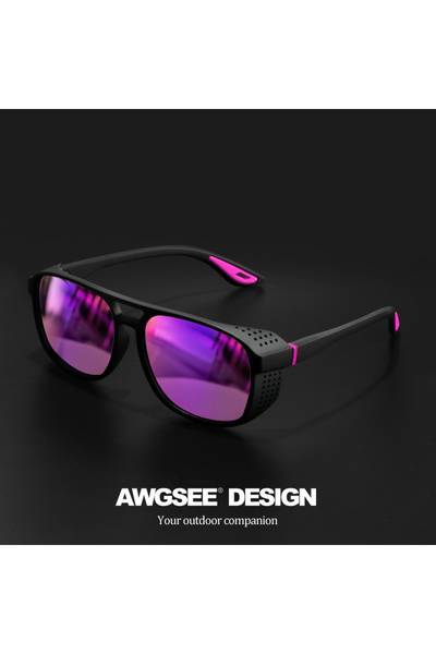 Choice5 C6 Purple Professional Sports Sunglasses - Polarized Windproof UV400 ...