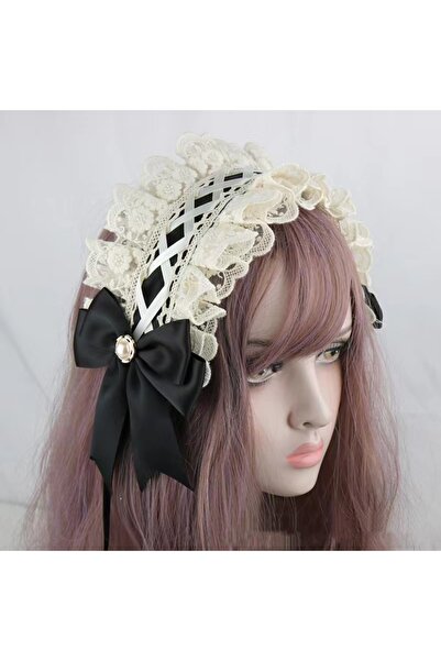 Choice4 طوق رأس أسود لطيف من دانتيل للنساء، قطعة واحدة، بتصميم قوطي لوليتا، م...