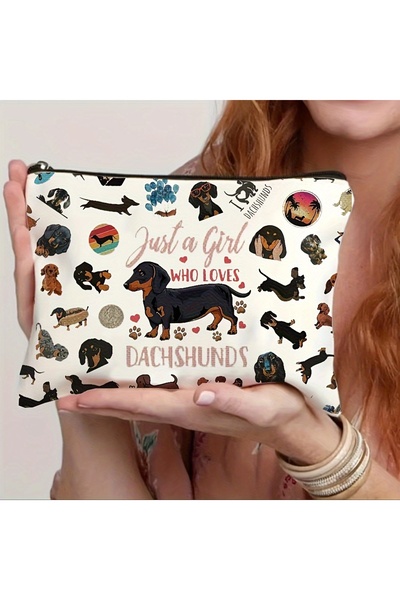 Choice 18X25cm Women's Cosmetic & Travel Organizer Bag - Cute Dachshund Dog M...