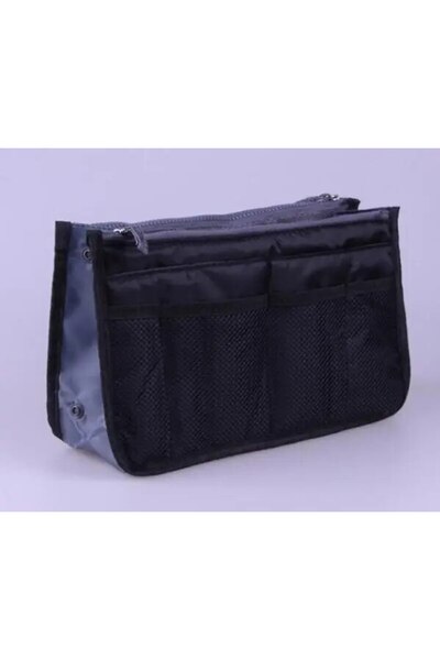 Choice1 M Black Multi Functional Large Capacity Makeup Bag Portable Double Zi...