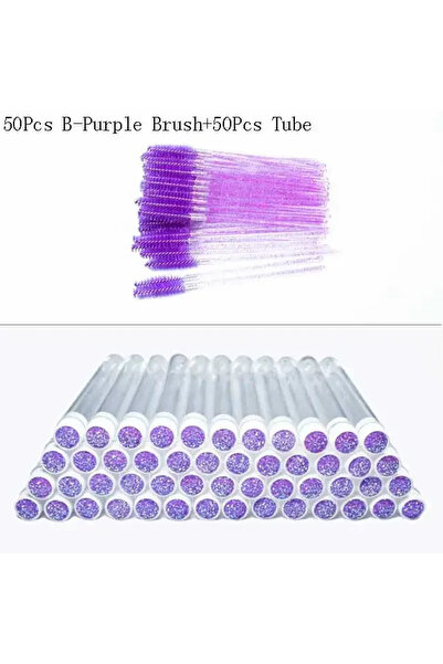 Choice3 A0035-50PCS بنفسجي قابل لإعادة الاستخدام، 50 مجموعة من عصي ماسكارا ال...