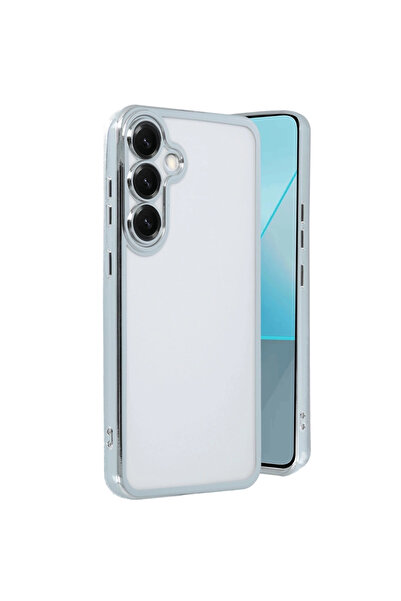 eco port حافظة سامسونج جالاكسي S25 بلس من السيليكون مع عدسة - فضي