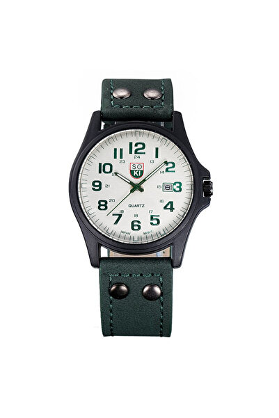 Choice green Leisure Men's Wristwatch Quartz Leather Strap Watches Masculino ...