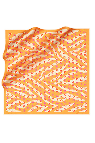 Cacharel Orange 90X90 Silk Twill Scarf