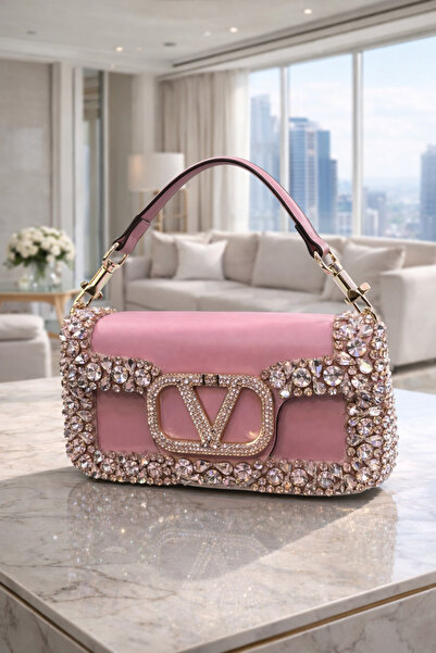 mothers dream ✨ LV Patent Leather Crystal Stone Luxury Bag – Diamond Edition ✨