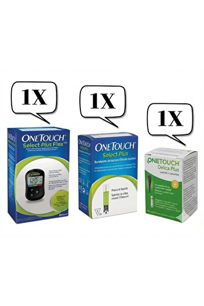 One Touch Select Plus Set Glucometru flex, 50 teste si 110 ace
