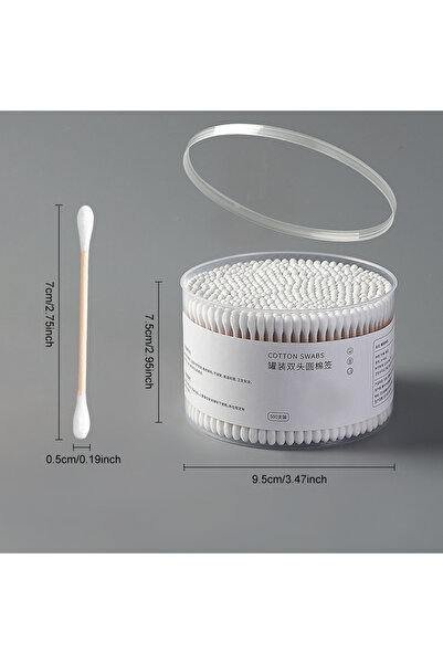 choice2 ٥٠٠ قطعة ١٥٠٠/٥٠٠ قطعة أعواد قطن برأسين مستديرة، أعواد قطنية مزدوج ال...
