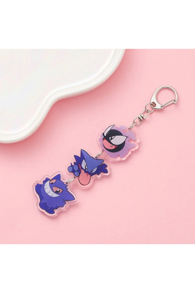 Choice7 سلسلة مفاتيح أكريليك من بوكيمون، 12 سم، بتصميم شخصيات أنمي، إيفي، تشا...