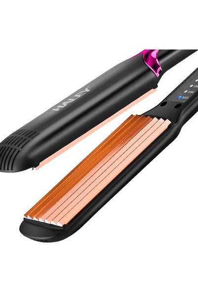 HALEY 45W Wave Crimper Hair Straightener with Tourmaline Plates, 220V LED