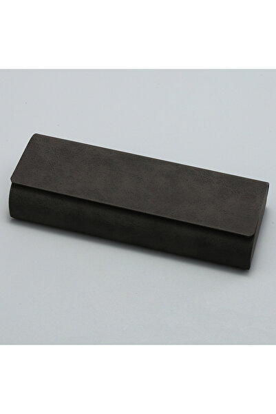 choice2 حقيبة نظارات جلد سوداء متينة محمولة، قطعة واحدة، لحماية النظارات.